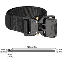 Military Tactical Belt For Men Work Hiking Hunting Climbing 1.5inch Wide Heavy Duty Quick Release Buckle Web Webbing Belt Nylon Canvas Rigger Belts