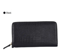 A Perfect Father's Day Gift: Men's Genuine Leather Long Zipper Wallet for Maximum Capacity!