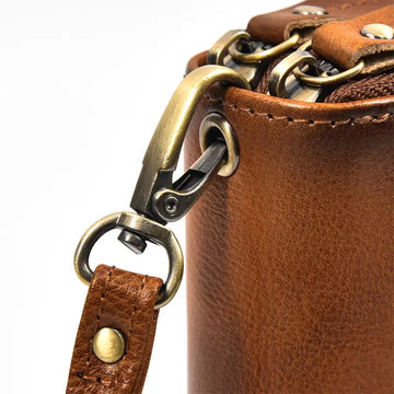 Men's Genuine Leather Double Layer Clutch Bag - Retro Crazy Horse Leather Wallet with Zipper
