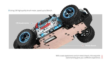 1:28 4WD RC Car With LED Lights, 2.4G Radio Remote Control Car, Off-Road Drift Monster Trucks Toys For Kids