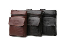 FONMOR Men's Genuine Cowhide Leather Crossbody Bag: The Perfect Casual Waist Bag for Your Mobile Phone!