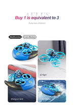 4DRC V24 Mini RC Drone Water Land Air Flight Hovercraft Boat Speed Drift 3 In 1 Toy 2.4G Quadcopter Waterproof For Kids Boy Gift