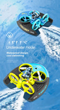 4DRC V24 Mini RC Drone Water Land Air Flight Hovercraft Boat Speed Drift 3 In 1 Toy 2.4G Quadcopter Waterproof For Kids Boy Gift