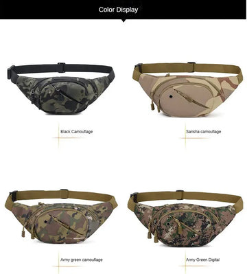 Men Waist Pack Male Waist Belt Bags, Durable Fanny Canvas Hip Bum Sports Bag Pouch Zipper Pocket Men Bag