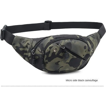 Men Waist Pack Male Waist Belt Bags, Durable Fanny Canvas Hip Bum Sports Bag Pouch Zipper Pocket Men Bag