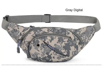 Men Waist Pack Male Waist Belt Bags, Durable Fanny Canvas Hip Bum Sports Bag Pouch Zipper Pocket Men Bag