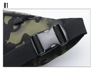 Men Waist Pack Male Waist Belt Bags, Durable Fanny Canvas Hip Bum Sports Bag Pouch Zipper Pocket Men Bag