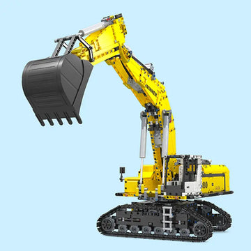 Technical RC Crawler Excavator Construction Truck Model 7121 Engineering Excavator 1:40 Machinery Remote Control Car Model 2071Pcs  Building Block Brick Toys Gift Set