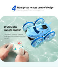 Shark Amphibious RC Car Dual Side Drive Multifunctional Stunt Car Waterproof Dual Remote Control 360° Rotating Dazzling RC Toy