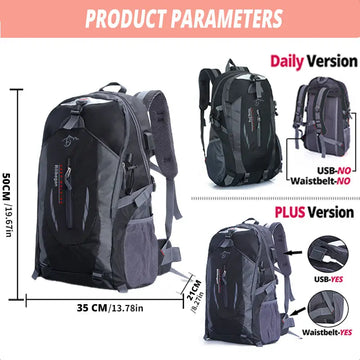 Men's Nylon Waterproof Travel Backpacks For Climbing Hiking Travel Outdoor Sports School Bag