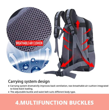 Men's Nylon Waterproof Travel Backpacks For Climbing Hiking Travel Outdoor Sports School Bag