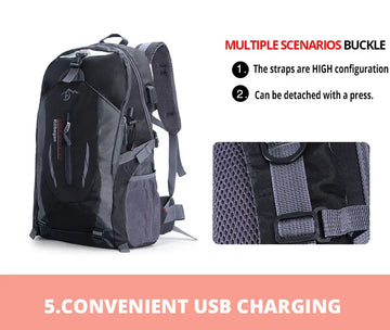 Men's Nylon Waterproof Travel Backpacks For Climbing Hiking Travel Outdoor Sports School Bag