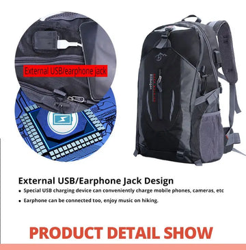 Men's Nylon Waterproof Travel Backpacks For Climbing Hiking Travel Outdoor Sports School Bag
