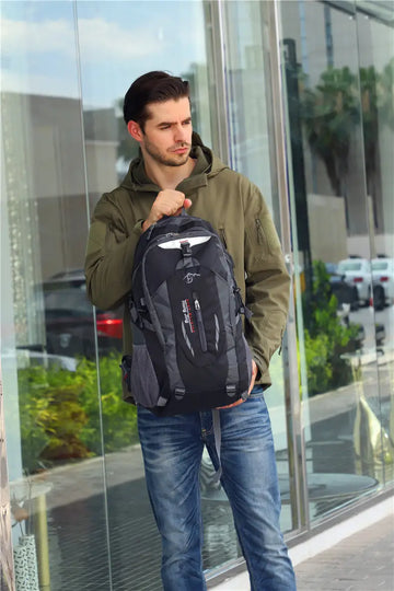 Men's Nylon Waterproof Travel Backpacks For Climbing Hiking Travel Outdoor Sports School Bag