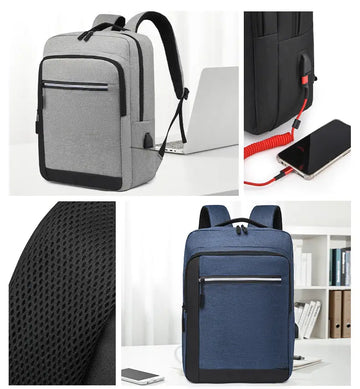 New Men's Business Backpack Computer Bag With USB Charging Port Multifunctional Bag College School Backpack Travel Backpack