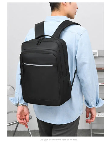 New Men's Business Backpack Computer Bag With USB Charging Port Multifunctional Bag College School Backpack Travel Backpack