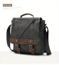 【WEIXIER】 Adjustable Men's Single Satchel Bag, Large Capacity Waterproof Leather Bag