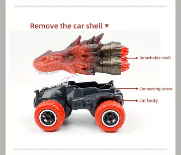 6 Styles 1:43 Simulated Animal Shape Remote Control Car 27Mhz Four-channel Control Toy Set Boy Dinosaur Tyrannosaurus Chariot Gift For Children (battery Provided)