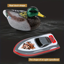 Realistic Green Head Duck Model Toy Boat, Battery With Rechargeable Battery Dual Version Sealed Waterproof Remote Control Boat For Kids Outdoor Pond Simulation Remote Control Boat