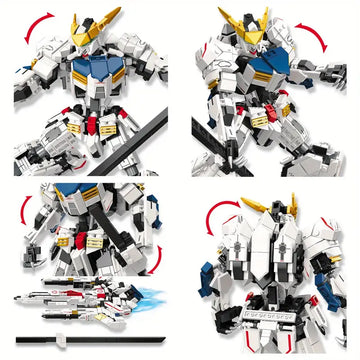 952 Particle Building Blocks Set, 11.02inch Large Armor Ship Two Changed Shape Assembled Toy Model, Robot Educational Building Blocks Toys