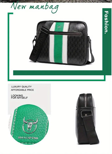 Fashionable Man Shoulder Bag Casual Messenger Bag Soft Silicone Leather Camera Large-capacity Fashionable Man 10inch Tablet Computer Ipad Bag