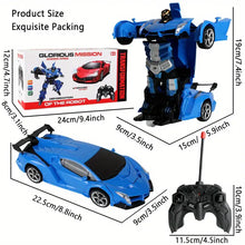 Remote Control Car - Transform Car Robot, One Button Deformation To Robot With Flashing Light, 1:18 Scale Transforming Car Kids Toys With 360 Degree Rotating Drifting, Boys Toys Gift