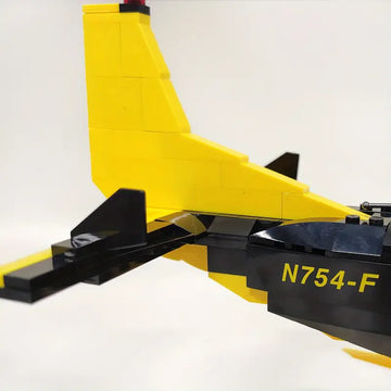 JIESTAR High Tech Cessna 208 Caravan Amphibious Type Plane Twin-rotor Helicopter Aircraft Airplane AV-8II Harrier Attack Aircraft Moc Bricks Technical Model Building Blocks Boys Toys