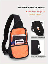 Resilver Men's New Crossbody Bag Multifunction Simple Shoulder Bag For Outdoor Sports Hiking Running Cycling Travel Work Lightweight Messenger Bag