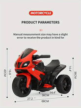 Children's Electric Motorcycle, Baby Riding Toys, Three-wheel Motorcycle, Rechargeable Children's Toys, Suitable For 1-7 Years Old Baby