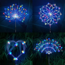 2pcs Solar Fireworks Lights, 60/150/200 LEDs, Outdoor DIY Solar Lights, Garden Decorative Lights, Waterproof Fairy Lights, Lawn Lights