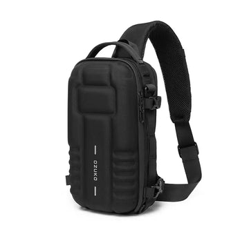 1pc OZUKO Men's Business Shoulder Bag With USB Charging Port Waterproof Sports Messenger Bag, Fashion Casual Chest Bag