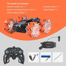 Gesture 2.4G RC Car, Gesture Sensing Twist Car,  4WD Drift Stunt Car Remote Control Off Road Hand Gesture Sensing Remote Control RC Car Vehicle,  With Light Music Birthday Xmas Toy Gift For Boy