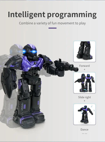 RC Robot Toy, Gesture Sensing Remote Control Robot Programmable Robot Toys, For Kids Age 3 4 5 6 7 8 12 Year Old Boys Girls Birthday Gift Present