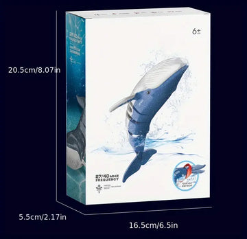 2.4G Remote Controlled Diving Whale, Rechargeable Simulation Fish, Off Water Power Protection Function, Toy For Boys Christmas Birthday Gift