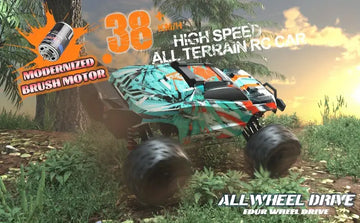 4WD Drift 2.4GHZ Big Truck With 31km/h High Speed Racing, Powerful Motor, High Quality Material, All Terrain Available, Resistant Tires, Birthday Gift For Boys And Girls