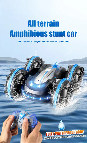 2.4G Amphibious Stunt RC Car All-new 4WD Climbing Stunt Cars  Remote Control Stunt Car Vehicle Double-sided Flip Driving Drift Rc Cars Boy Electric Car Toys  Children's Gift