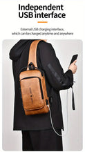 WEIXIER Men's Multifunctional Shoulder Bag: USB Charging, Anti-theft, Perfect Gift for Dad!