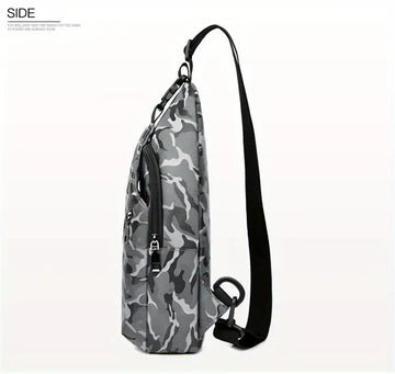 Stay Protected & Charged On-the-Go: Waterproof Crossbody Chest Bag With USB Charging & Earphone Hole