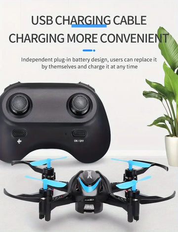 Mini Palm Flyer Drone, Left/Right Fly, 360° Flips ,2.4G Anti-Interference Remote Control ,One-Key Takeoff Landing,LED Night Navigation Lights, Perfect Gift For Children