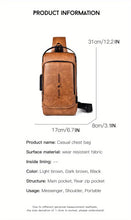 WEIXIER Men's Multifunctional Shoulder Bag: USB Charging, Anti-theft, Perfect Gift for Dad!