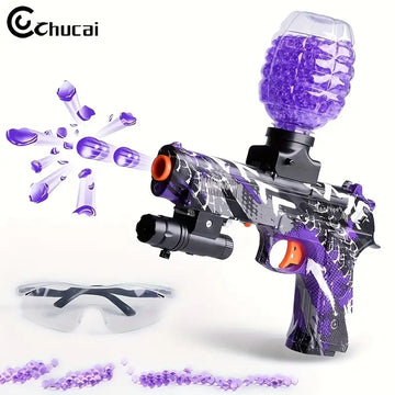 Electric Gel Ball Blaster, Rechargeable Splatter Ball Blaster With 10000 Water Beads, Automatic Gel Ball Blaster For Outdoor Activities - Shooting Team Game