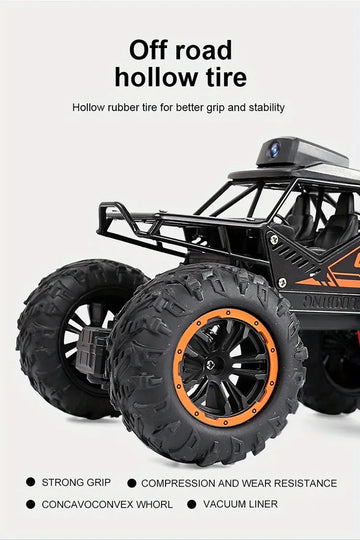 Remote Control Car With Camera WiFi HD Camera, 2.4Ghz 1/18 Scale Off-Road Remote Control Truck Monster Trucks For Boys 8-12 Birthday Gift For Kids