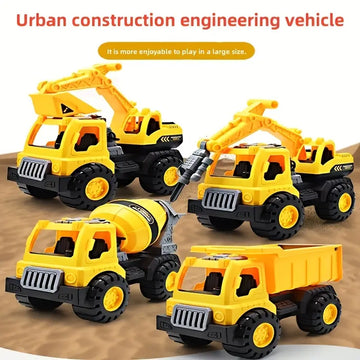 Large-scale Engineering Toy Vehicles For Children, Including Inertia Excavators, Mixers, And Drilling Machines, Dump Trucks  Large Model Car Toys