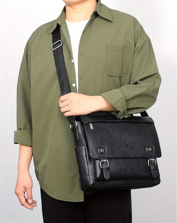 1pc Men's Messenger Bag Computer Satchel Bag One Shoulder Messenger Bag Retro Casual Shoulder Bag