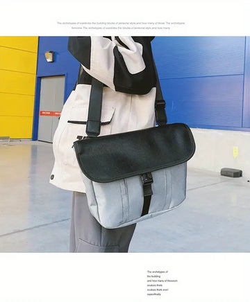 Men's Casual Outdoor Large Capacity Messenger Bag, Three Colors Available