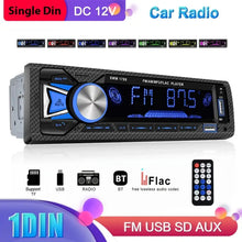 Single 1 Din BT Car MP3 Player 12V In-Dash Remote Control Digital Car Radio Stereo With FM/USB/SD/AUX-IN Colorful Lights