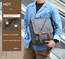 【WEIXIER】 Adjustable Men's Single Satchel Bag, Large Capacity Waterproof Leather Bag