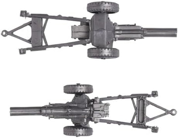 UNO1RC Classic Marx US Military HOWITZERS Silver-Gray 3pc Plastic Army Men Field Artillery