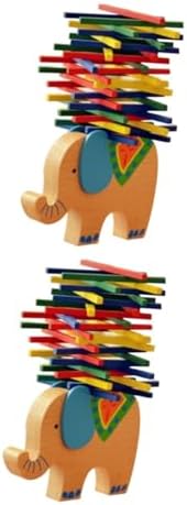 UNO1RC 2pcs Kids Wooden Toys Wood Toys Building Blocks for Kids Developmental Toys Balance Games Playset