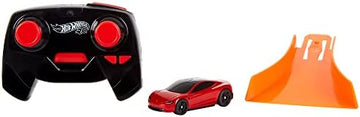 UNO1RC Wheels Rc Tesla Roadster in 1:64 Scale, Remote-Control Toy Car with Controller & Track Adapter, Works On & Off Track